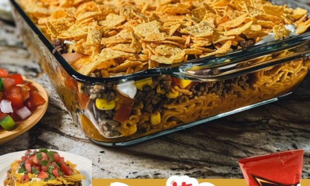 Dorito Taco Casserole with Cheese